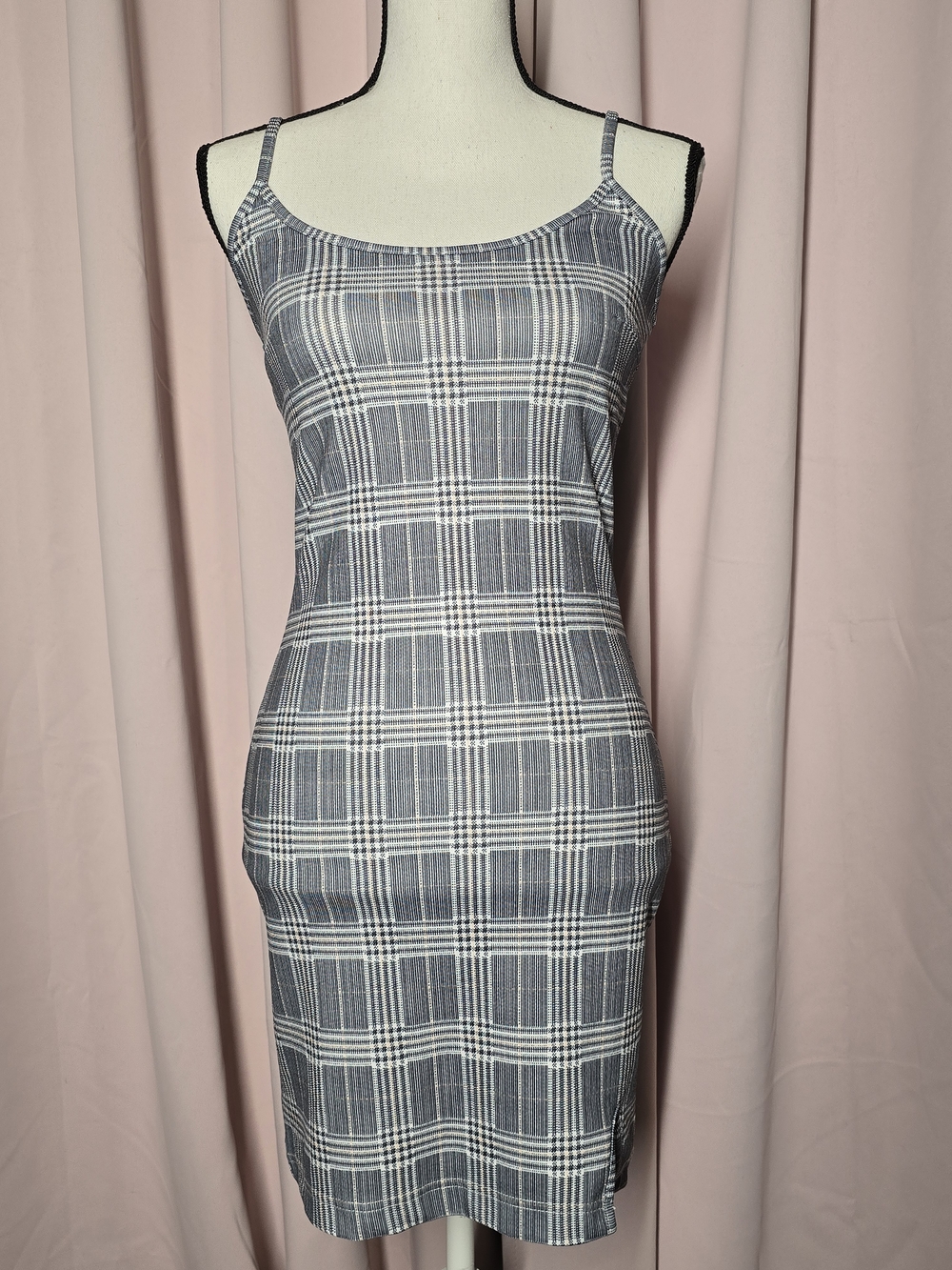 Gray Plaid Dress